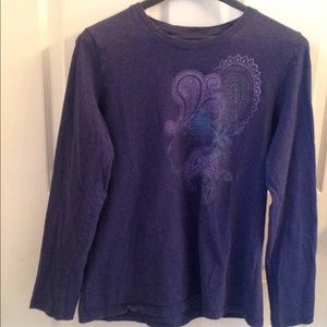 Soft cotton Paisley long sleeve T-shirt - Size L